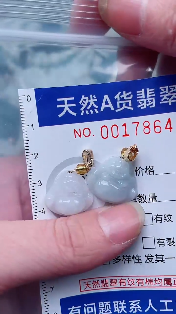 翡翠未镶嵌吊坠(不含链)1