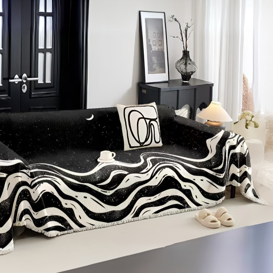 一片式沙发巾网红简约防滑纯色防猫沙发毯盖巾防猫抓网红简约盖布