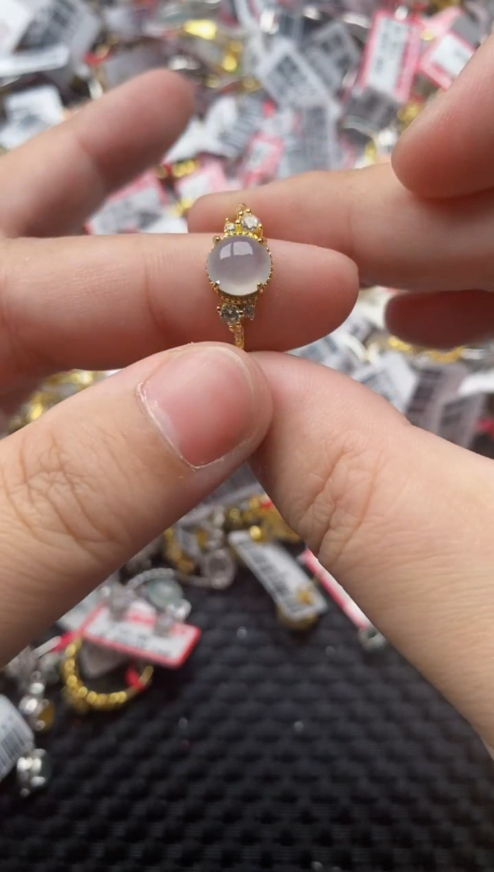 【闪购商品】翡翠戒指银S925镶嵌44444---2