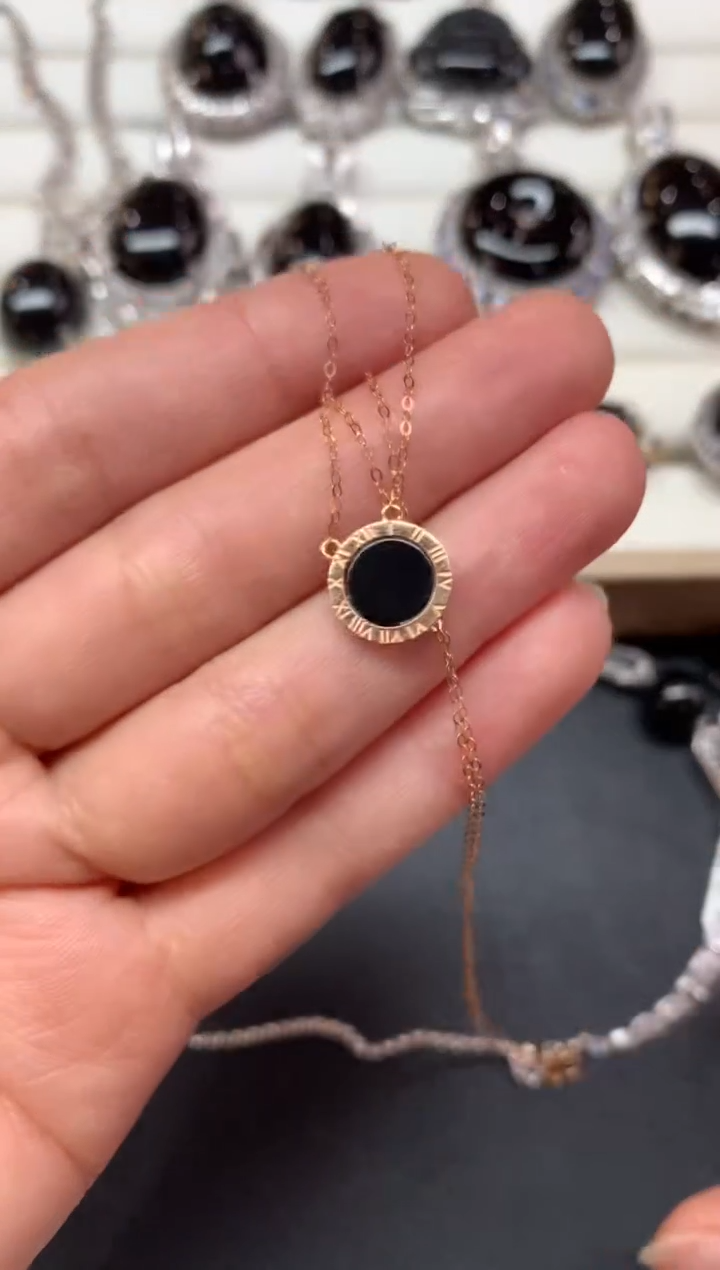 【闪购商品】翡翠套链18K金镶嵌Z900|880