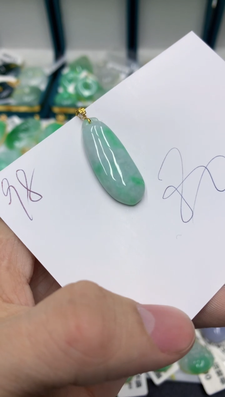 【闪购商品】翡翠颈饰18K金镶嵌号链接111111