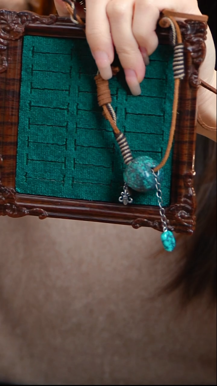 未镶嵌绿松石随型项链