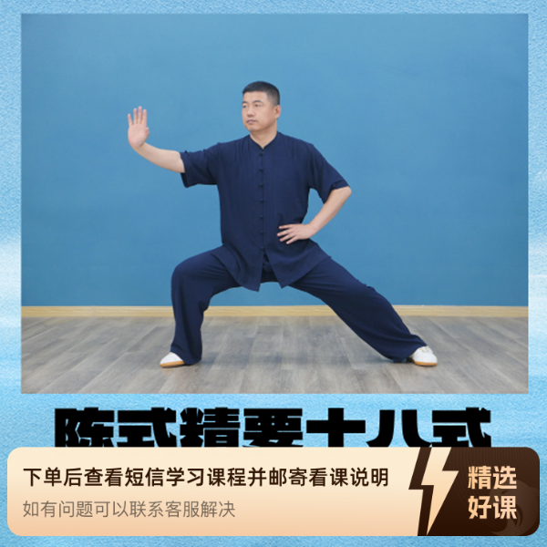 陈式精要十八式/陈式太极拳入门视频课（留意短信解锁课程）