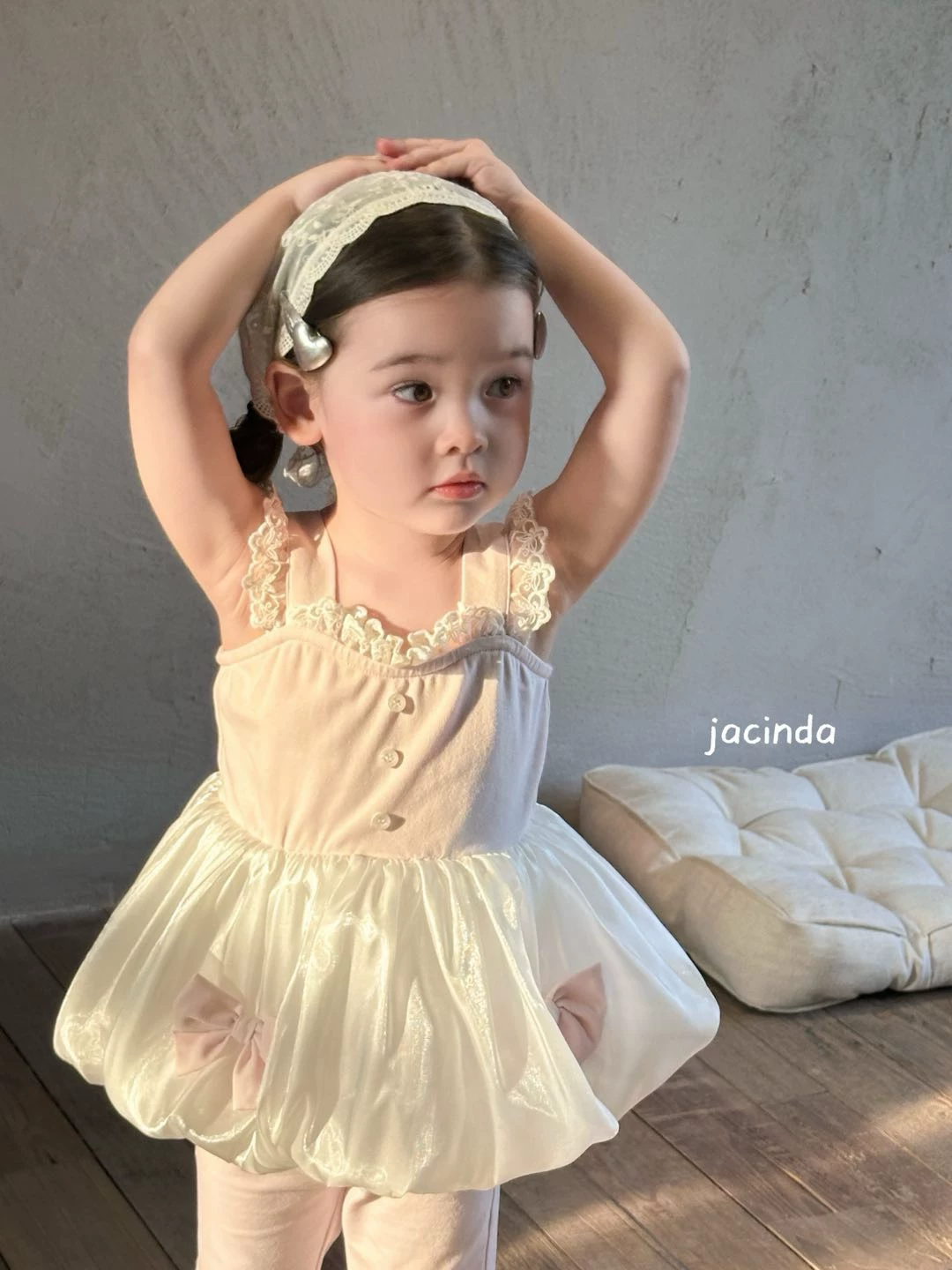 【甜梦】韩版女童夏季无袖花苞包屁裙洋气连体芭蕾