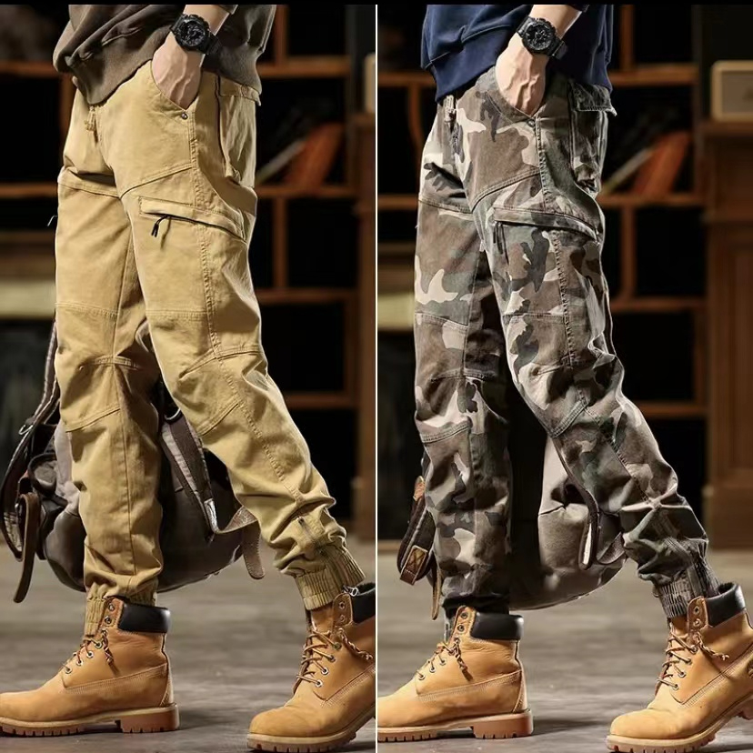 新爆款 美式复古户工装裤弹力百搭机能裤时尚休闲工装裤