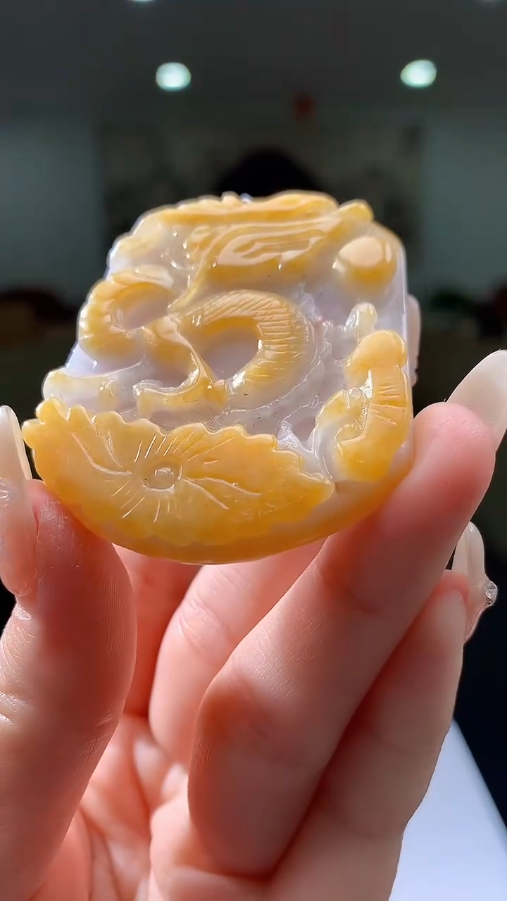 【闪购商品】定制翡翠未镶嵌8018jj-毛货挂件62