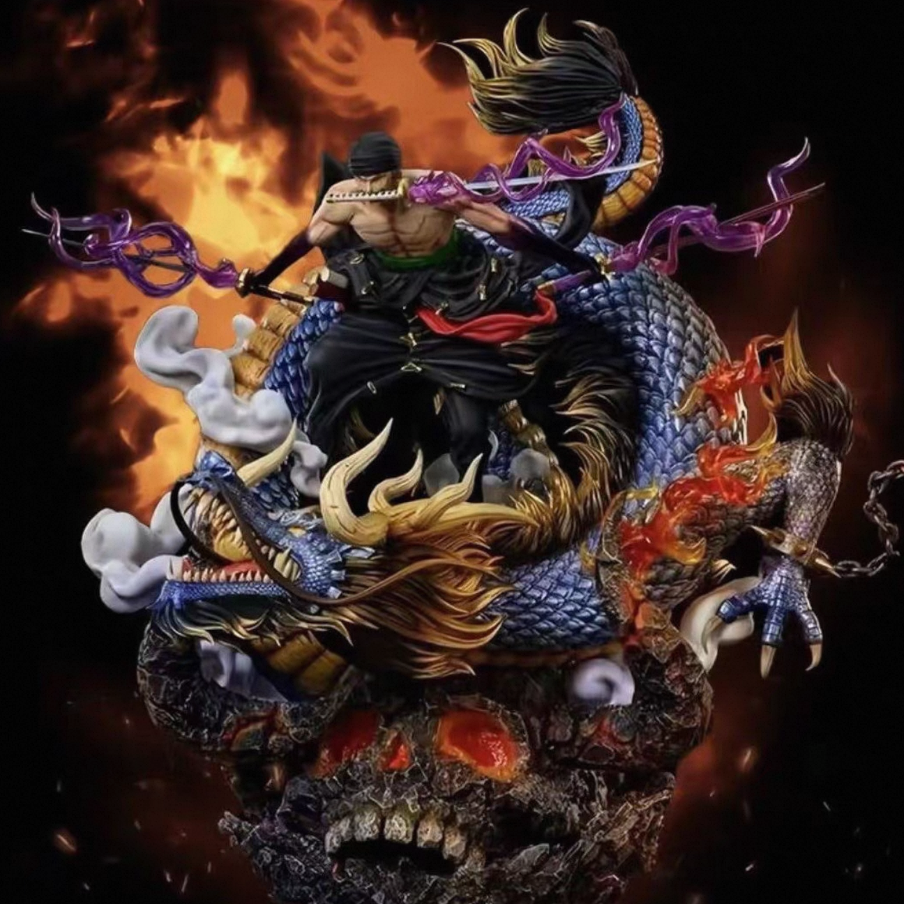 海贼王 鬼岛斩龙索隆 手办模玩 25cm