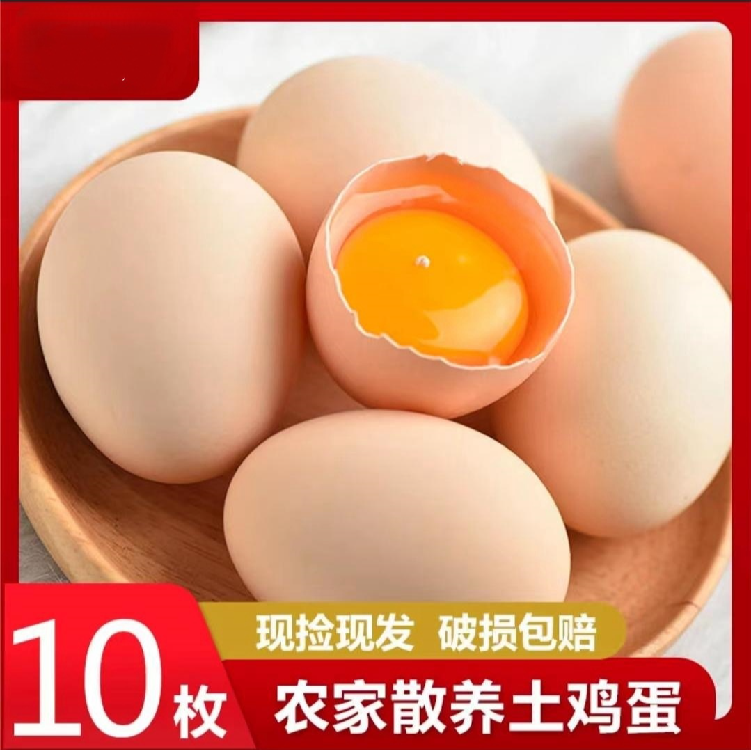 【土鸡蛋】10枚土鸡蛋 新鲜现捡现发 破损包赔 包邮