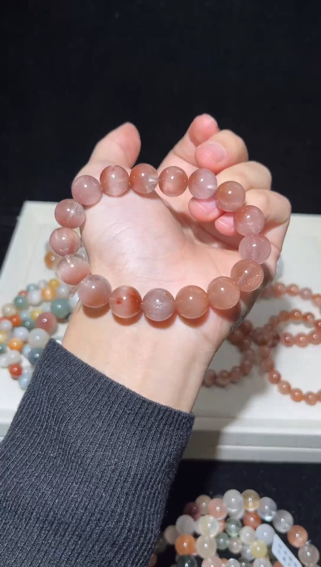 未镶嵌手串水晶35粉兔毛出厂价默认微瑕12