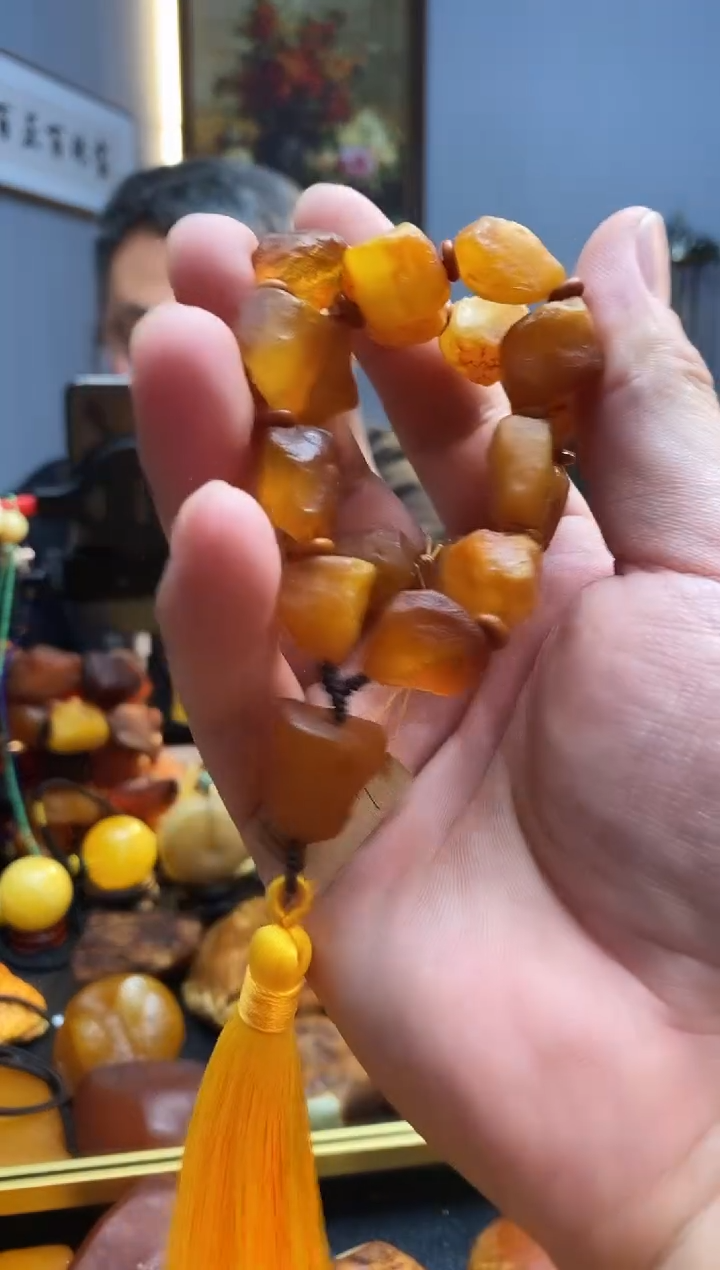 手链琥珀未镶嵌手持