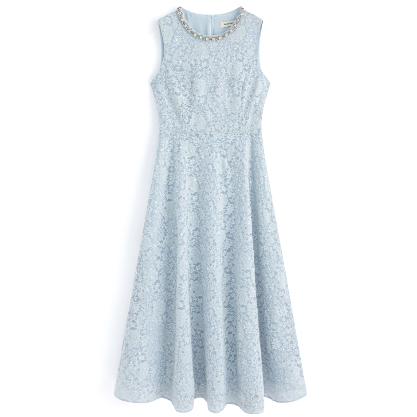 【Mandy 千金穿搭】法式千金风无袖2026春连衣裙优雅蓝色