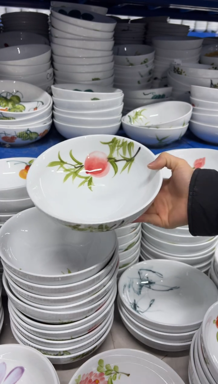 景德镇高温陶瓷食品级手绘釉中彩-大胖碗