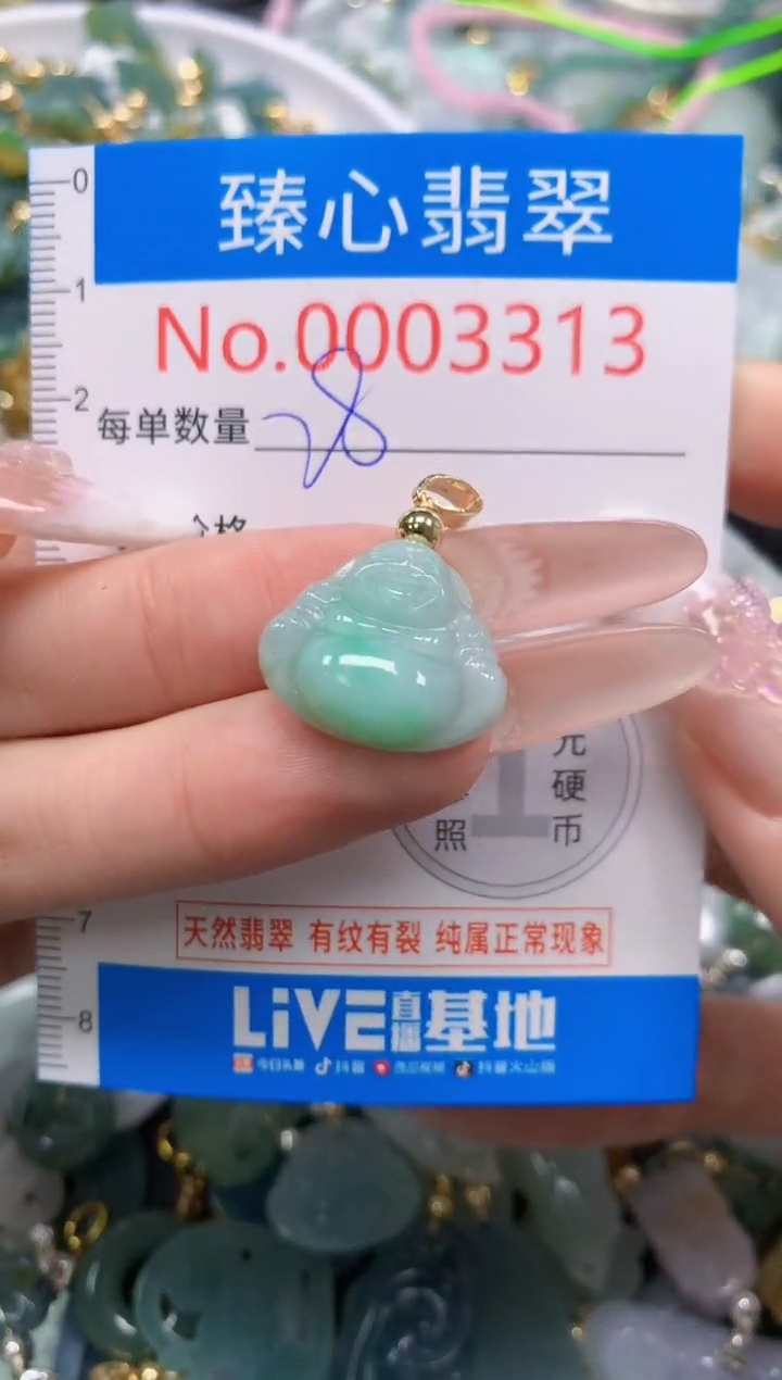 翡翠未镶嵌吊坠(不含链)3313