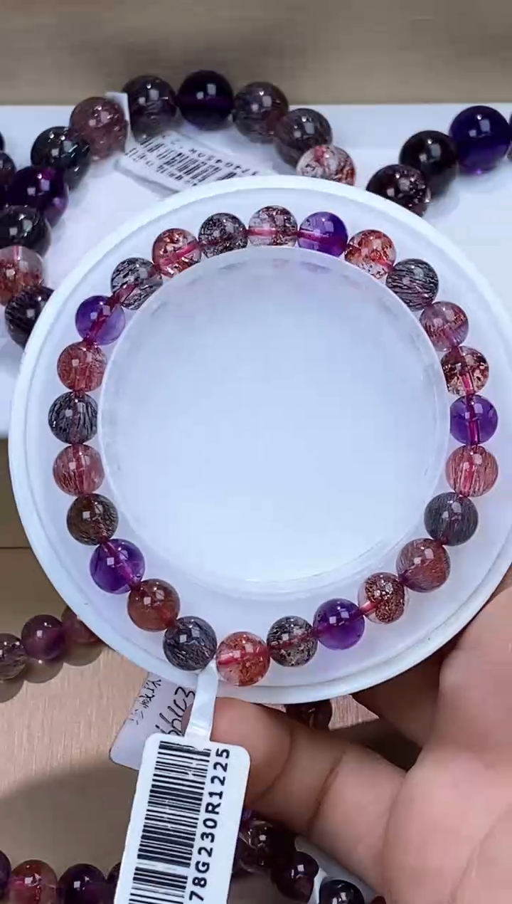 【闪购商品】水晶手链未镶嵌黑加仑超七单圈7m+