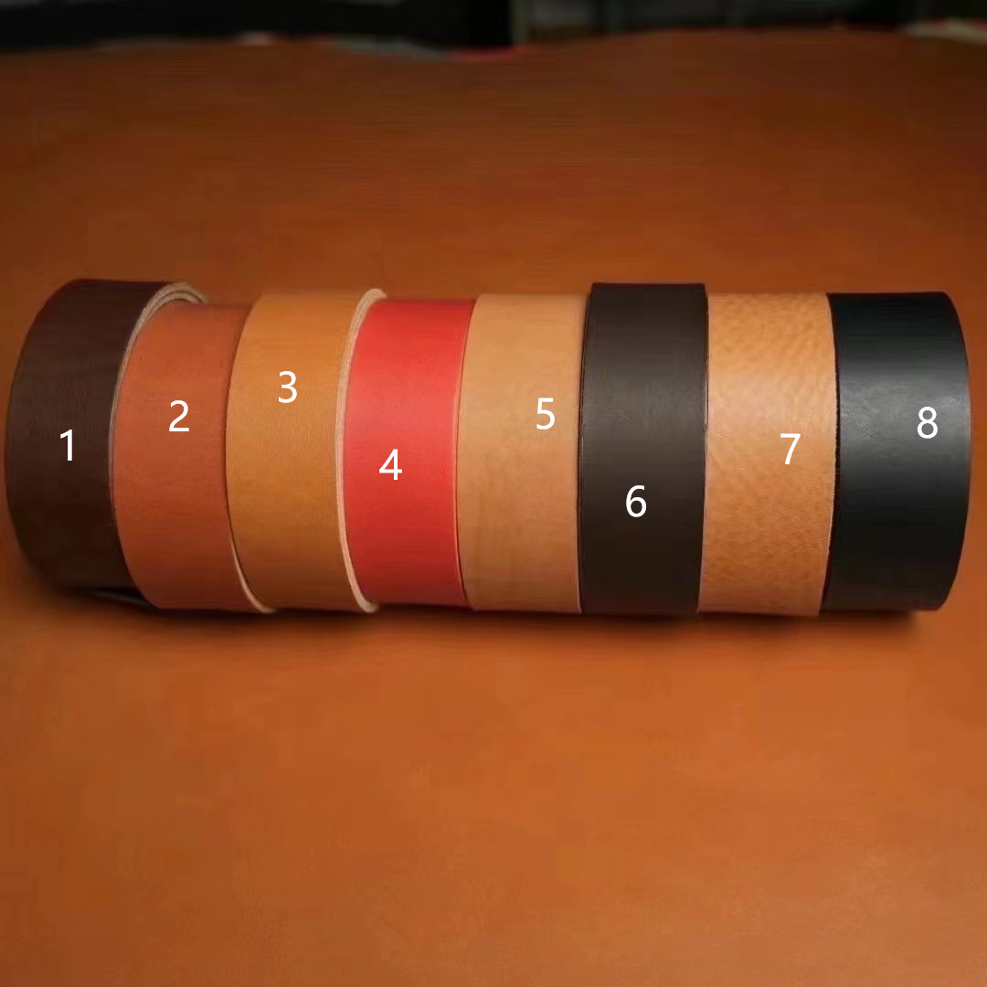 意大利植鞣联盟buttero植鞣革多脂透染皮带条包肩带腰带皮带条料