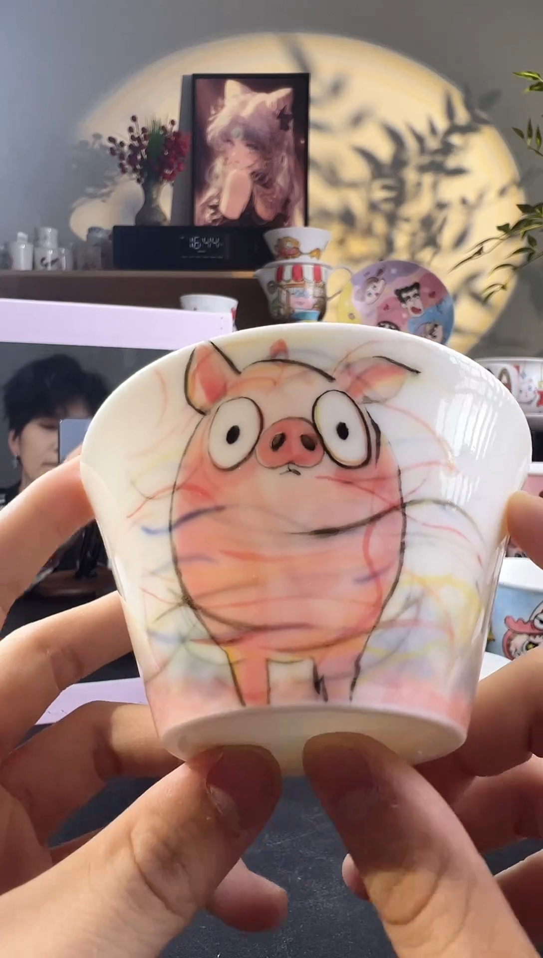 【闪购商品】摆件手工手绘陶瓷小杯杯