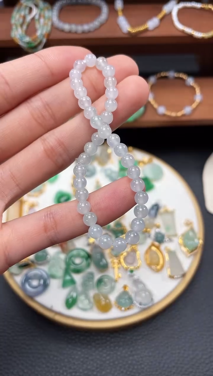 【闪购商品】翡翠套链未镶嵌一个  JK638