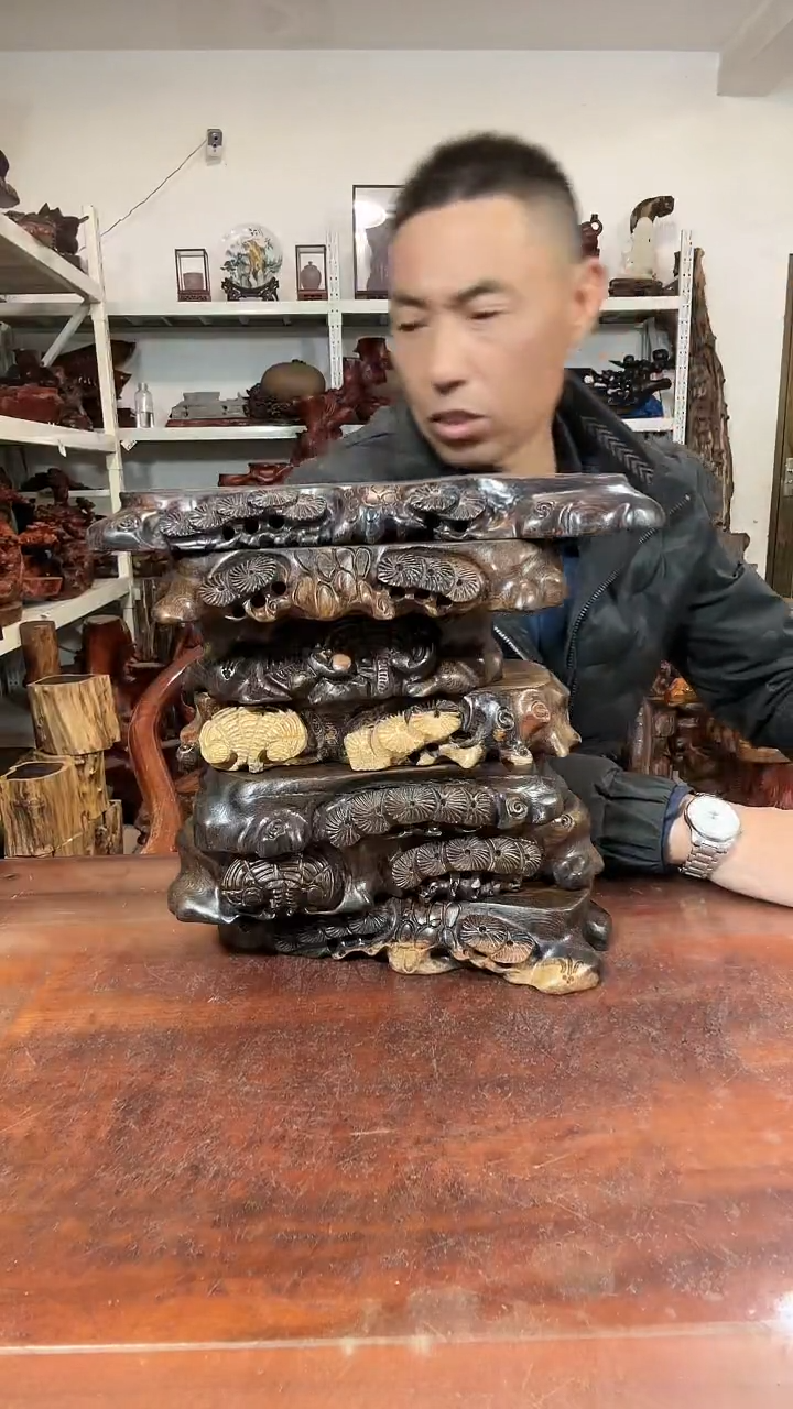 木觅***道红木随形创意底座yyds