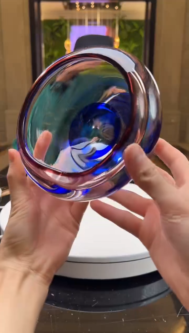 【闪购商品】茶宠AJ01038紫配蓝色烟灰缸