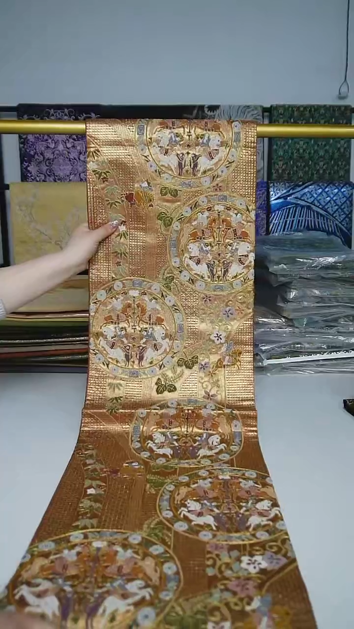 【闪购商品】织绣9 六通打籽绣天王狩猎特价