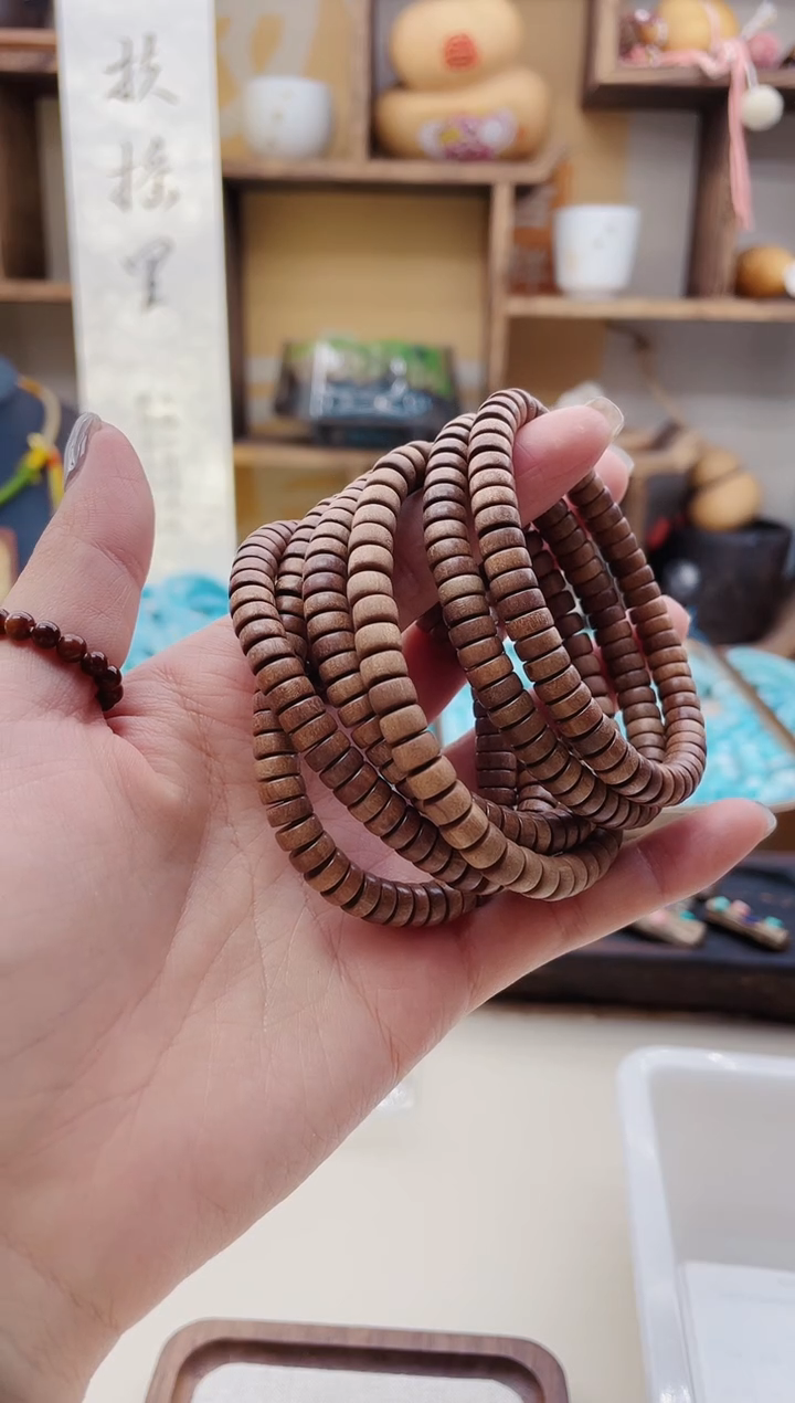 【闪购商品】檀香木手串/手链J181老山檀片片单圈