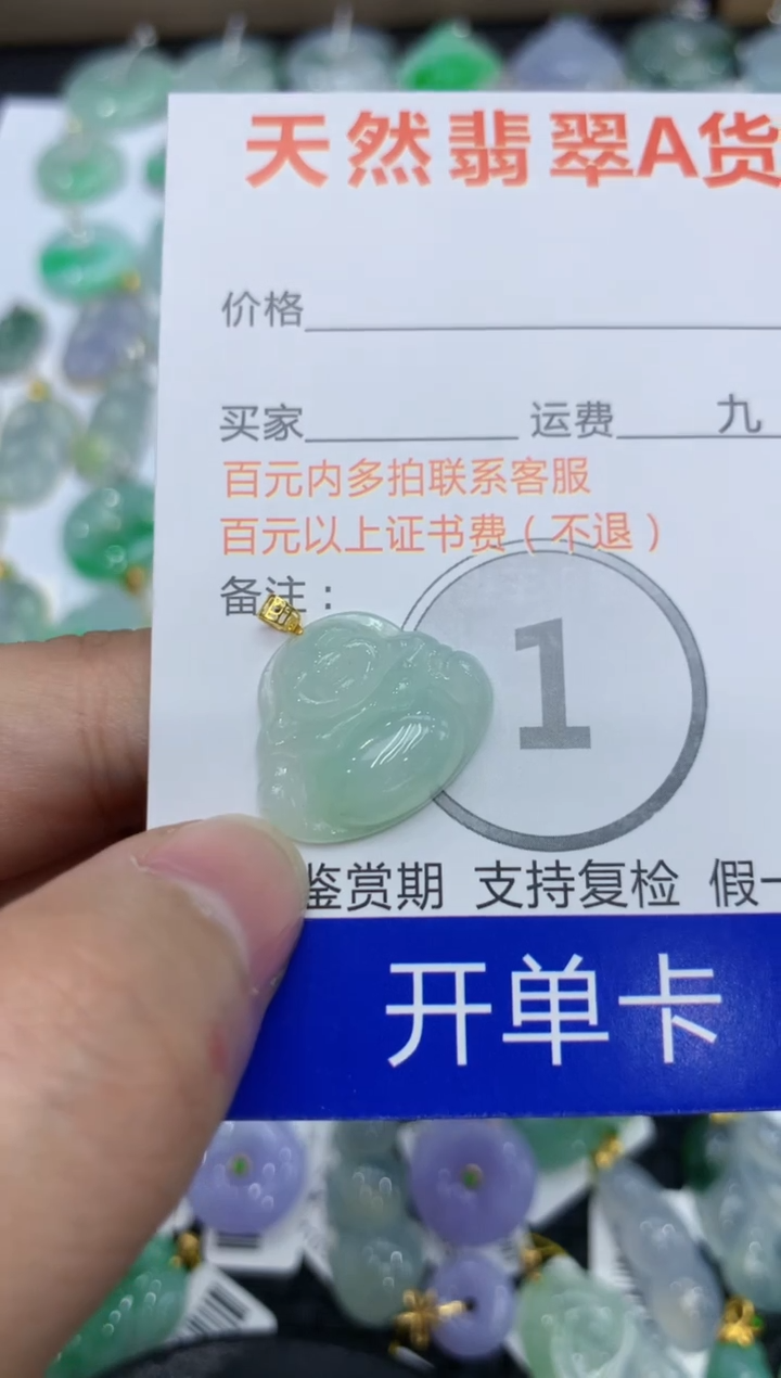 【闪购商品】翡翠颈饰18K金镶嵌1111111111
