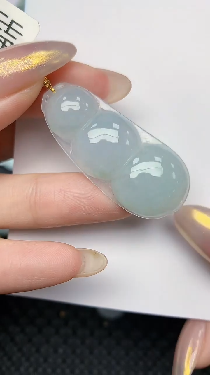 【闪购商品】翡翠18K金镶嵌颈饰 天然翡翠A货