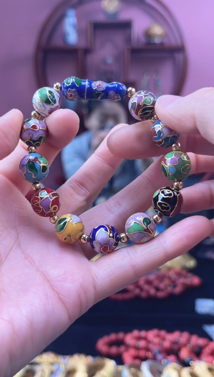 非遗 景泰蓝 多宝 手串 1.2
