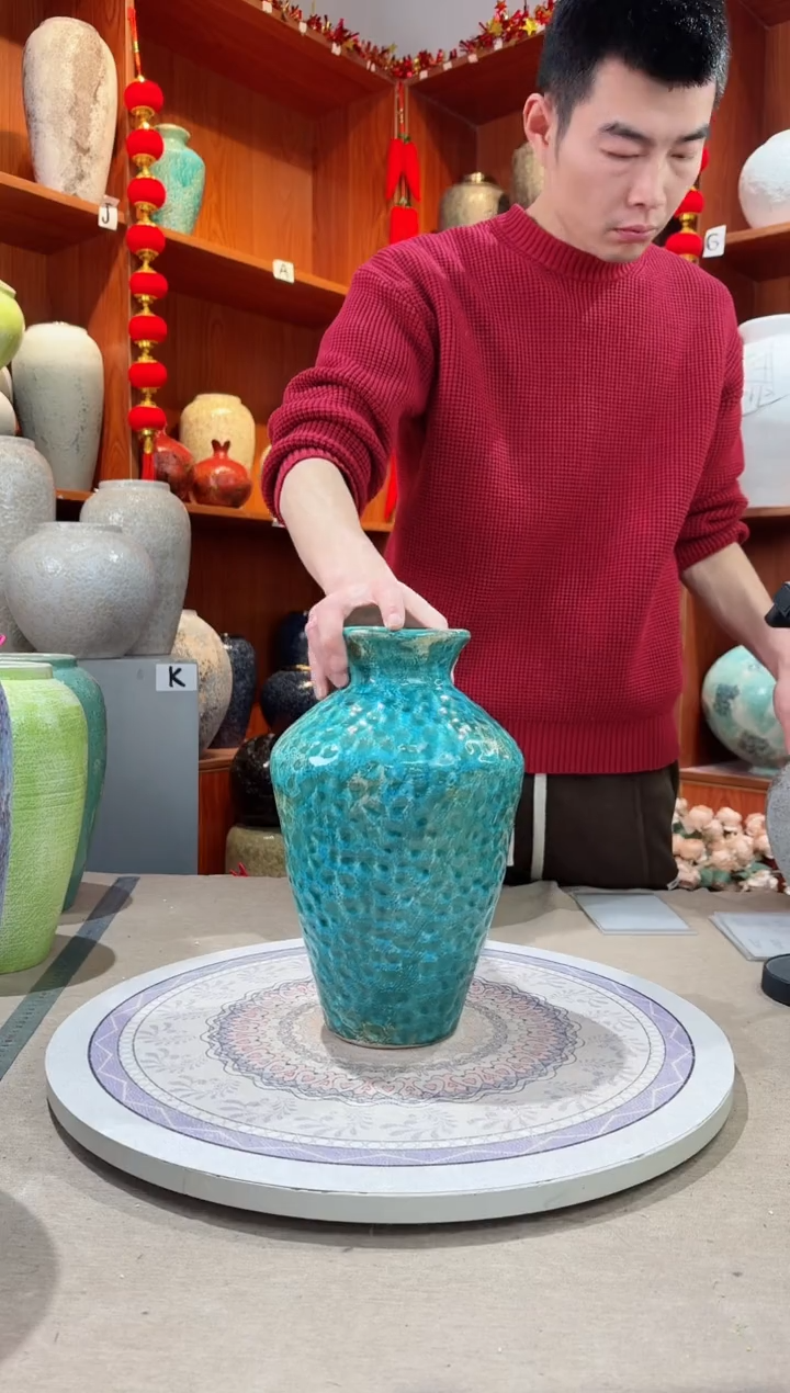 【闪购商品】瓶陶瓷花瓶 无花 手工彩陶大号