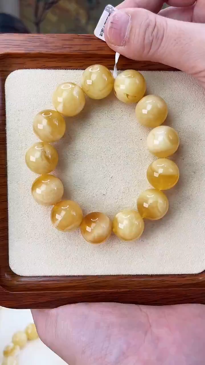 未镶嵌蜜蜡裸石手串