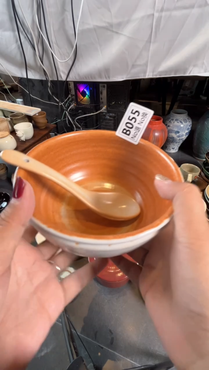 瓷片雪*酥b055志野碗