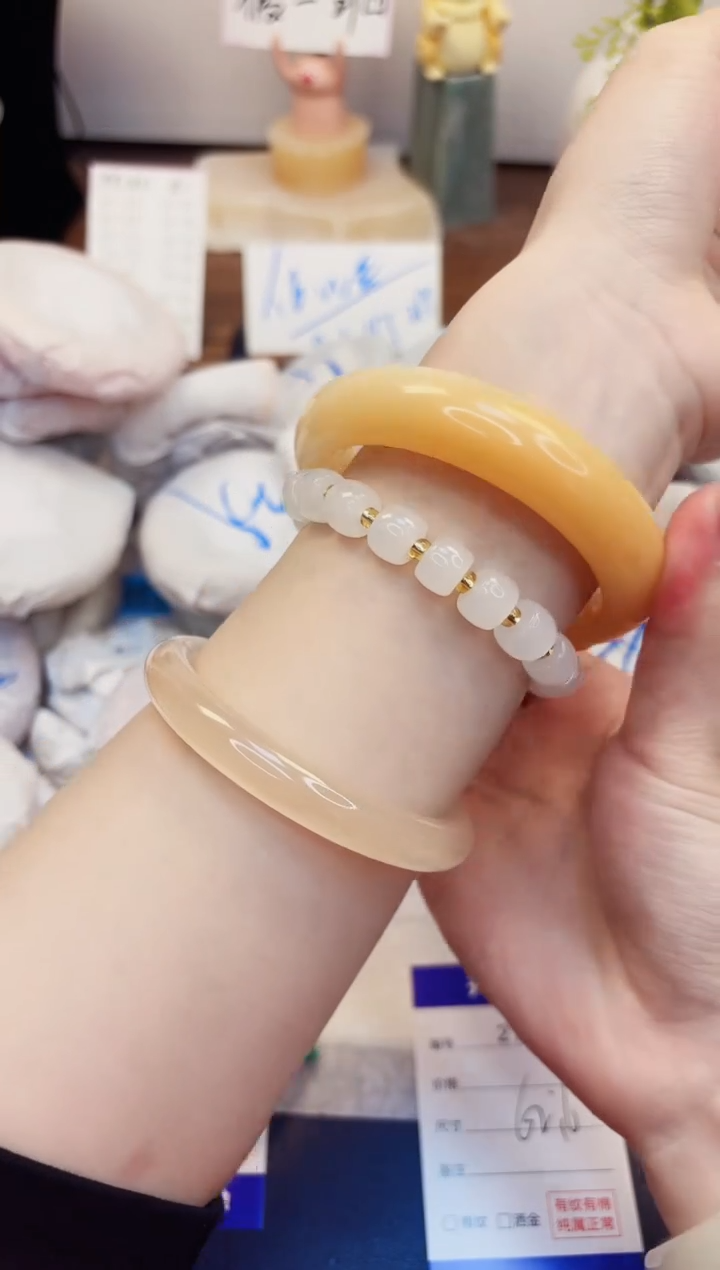 【闪购商品】石英质玉手镯未镶嵌277-财气镯-圈口62