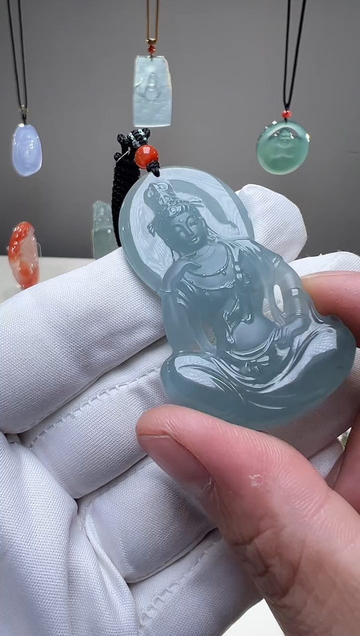 吊坠(不含链)未镶嵌翡翠观音