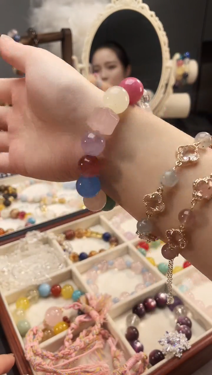 未镶嵌手串水晶蔷薇石多宝手串