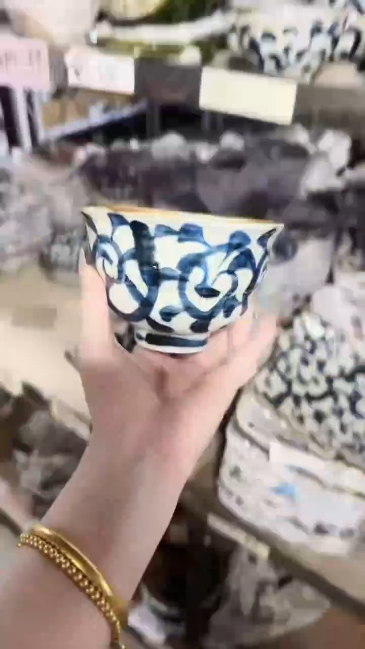 陶瓷唐草新款12cm碗进口一个