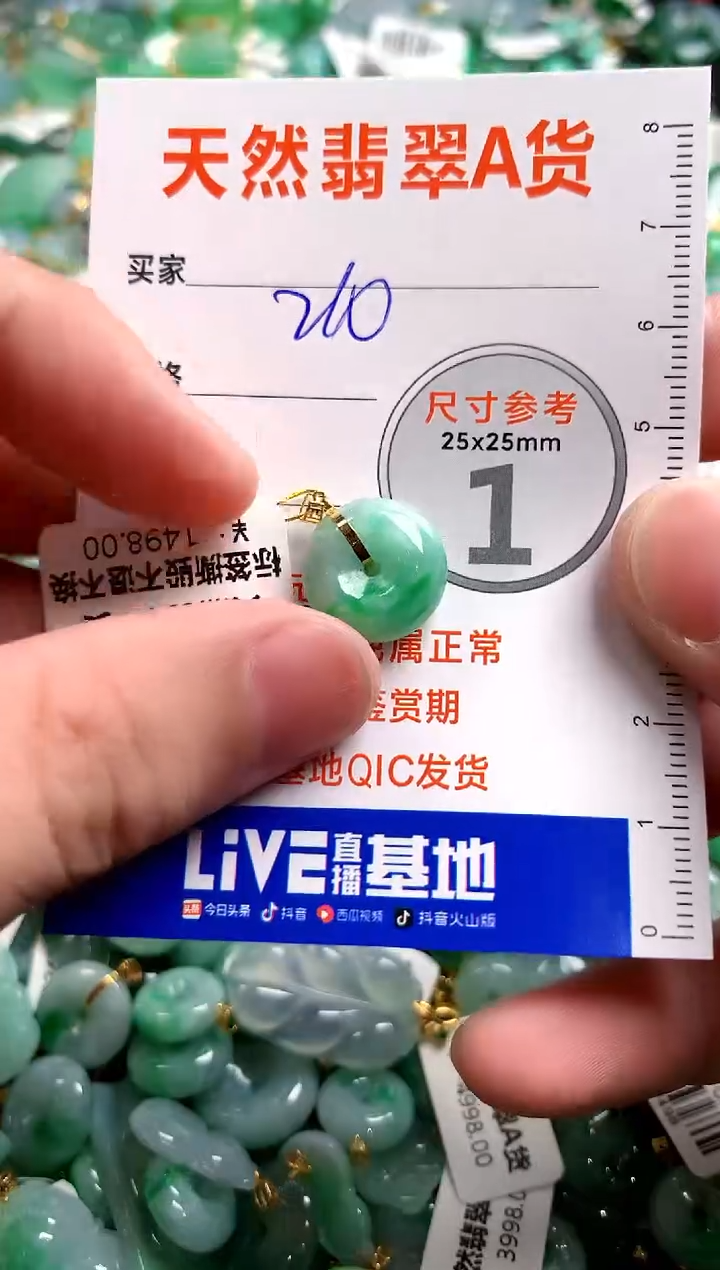 翡翠18K金镶嵌颈饰0329752315