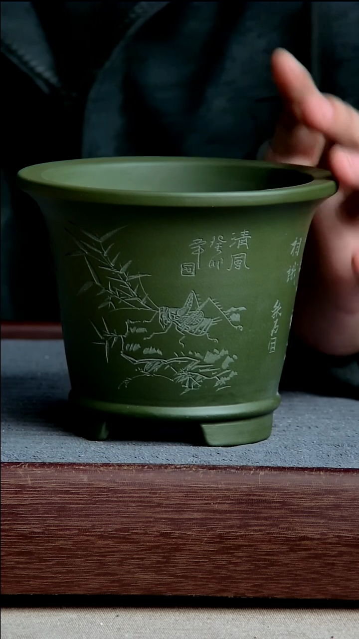 紫砂花盆11*10内径紫砂花盆