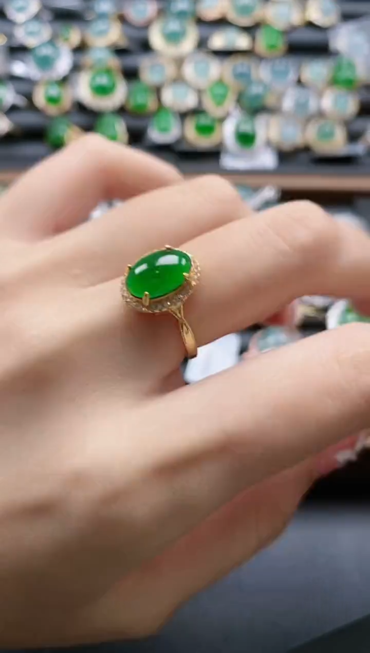 【闪购商品】翡翠戒指银S925镶嵌51511