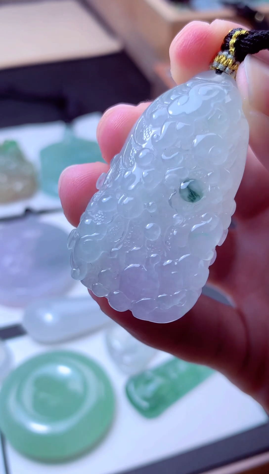 颈饰未镶嵌翡翠天然A货翡翠