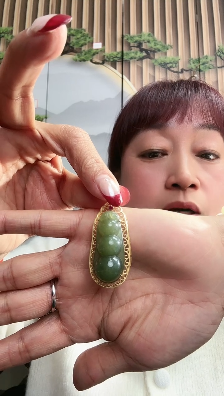 【闪购商品】和田玉颈饰银S925镶嵌和田玉吊坠