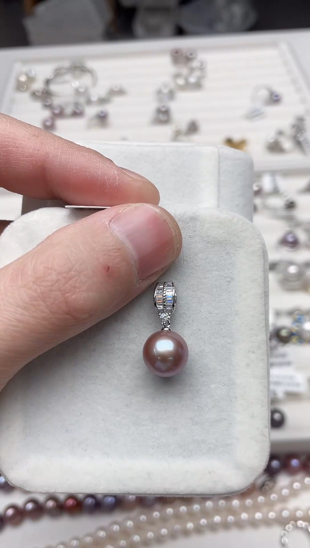 【闪购商品】淡水珍珠吊坠(不含链)银S925镶嵌吊坠