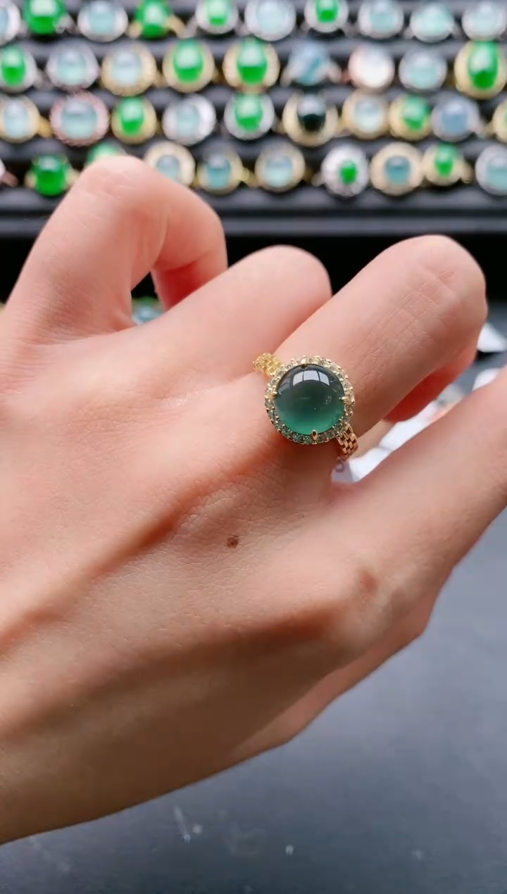 【闪购商品】翡翠戒指银S925镶嵌111111