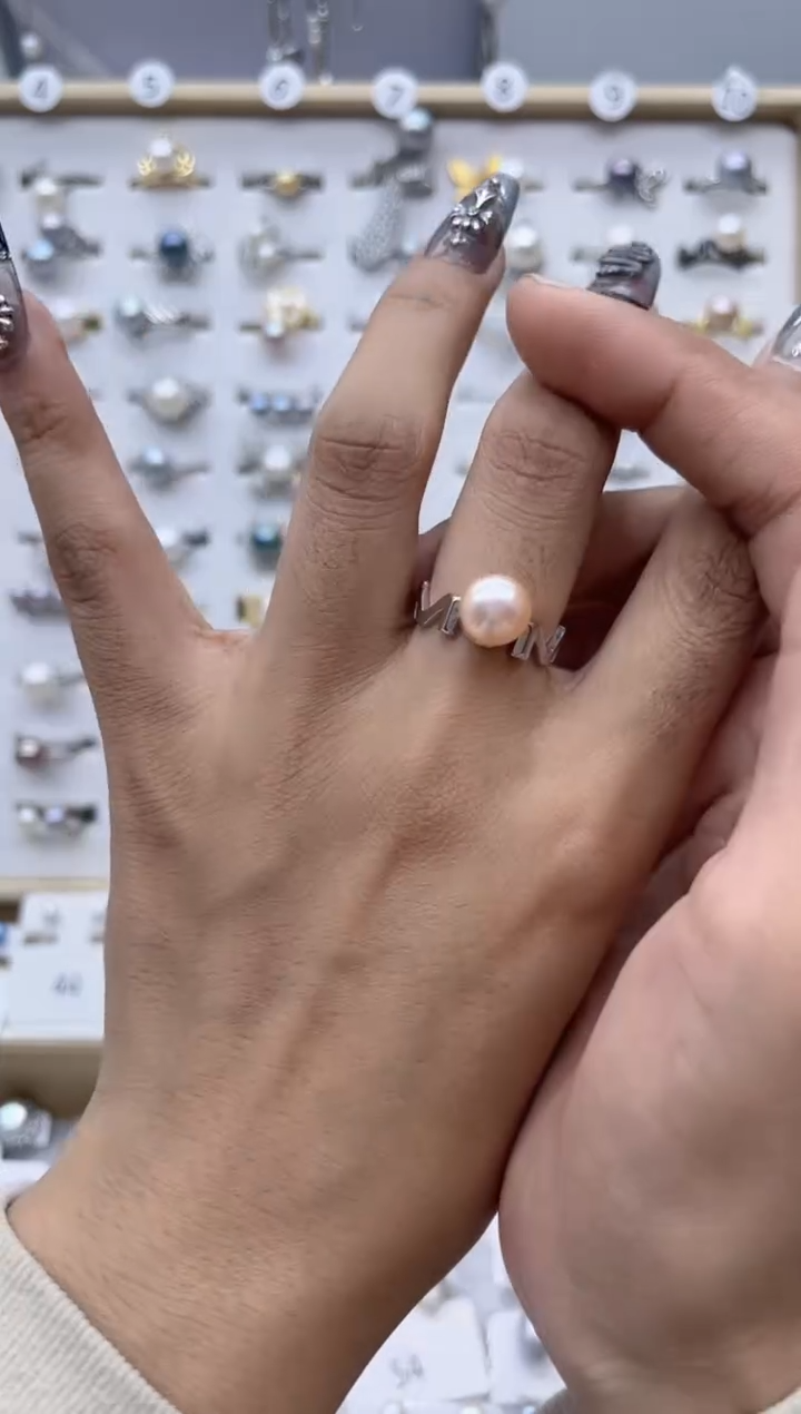 【闪购商品】淡水珍珠戒指合金9