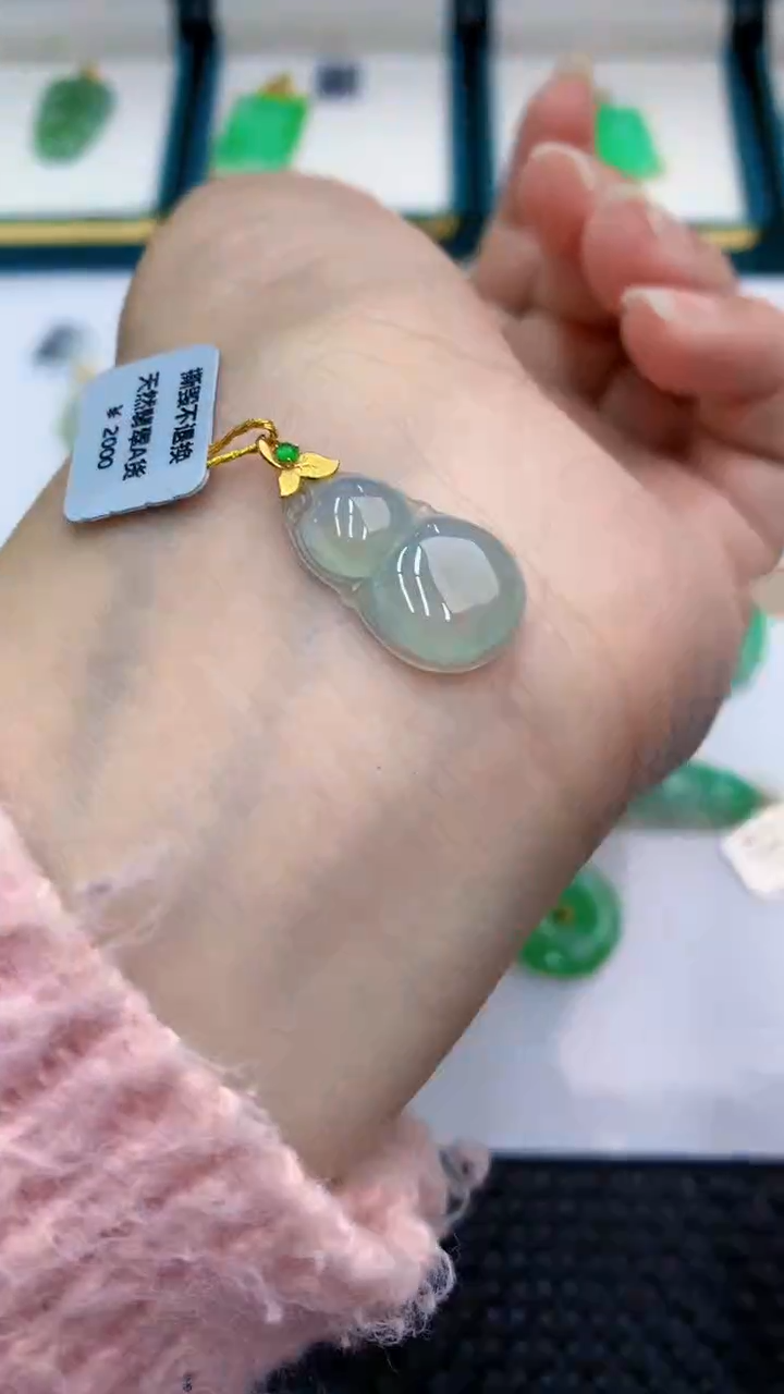 【闪购商品】翡翠颈饰18K金镶嵌            8