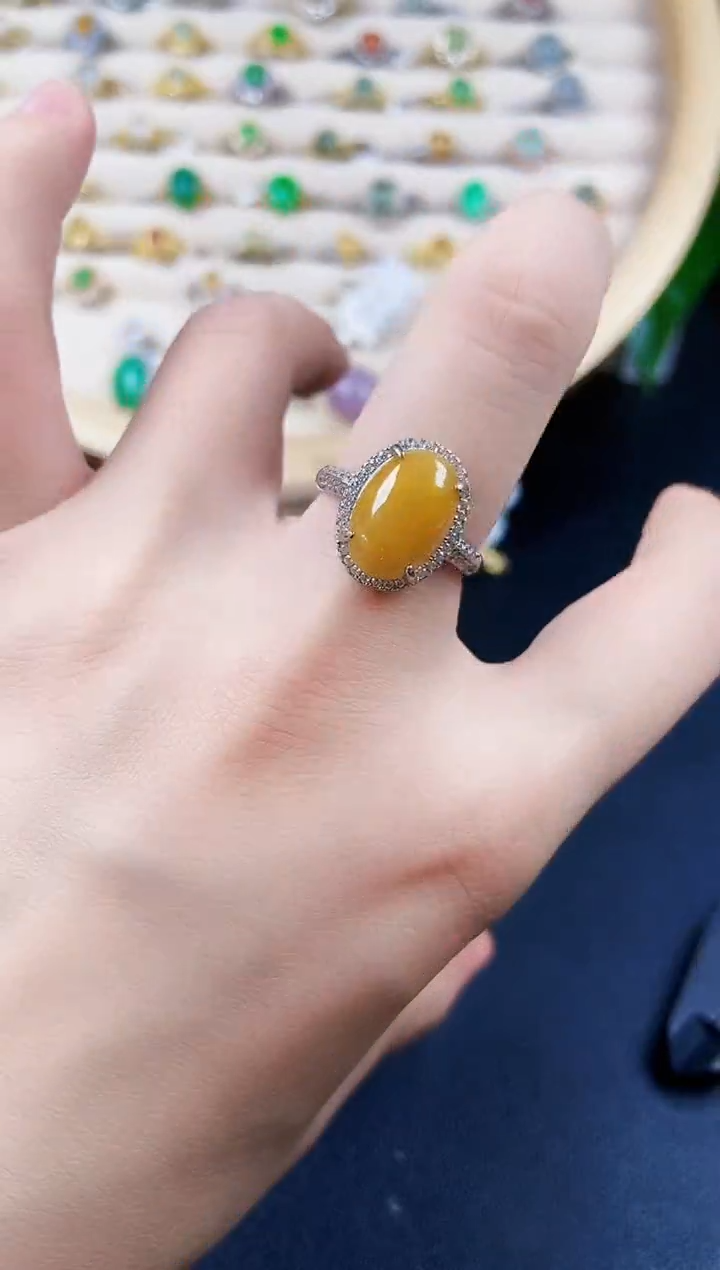 【闪购商品】翡翠戒指银S925镶嵌424452542