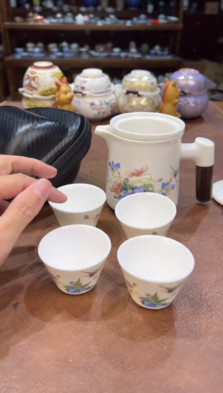 真的很便宜会开片的旅行茶具