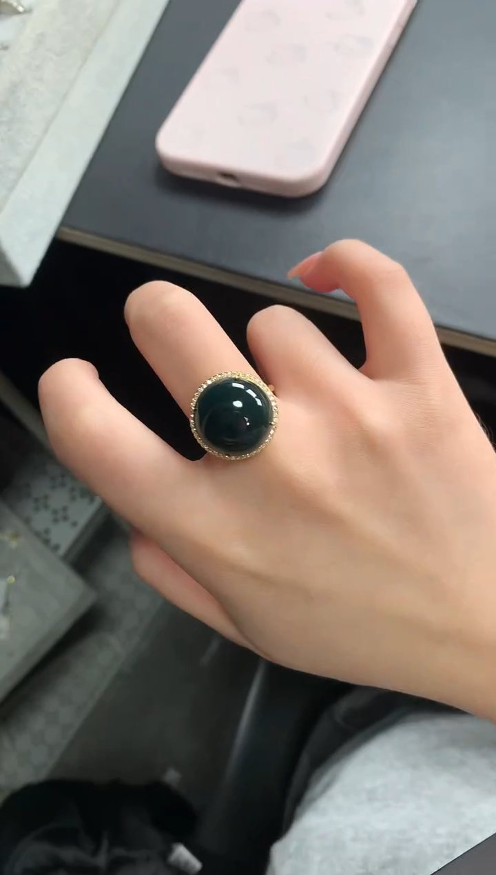 【闪购商品】翡翠戒指银S925镶嵌7612451