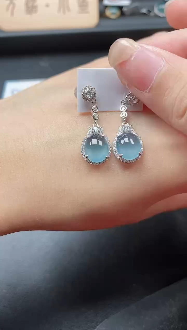 翡翠戒指银S925镶嵌5151-22