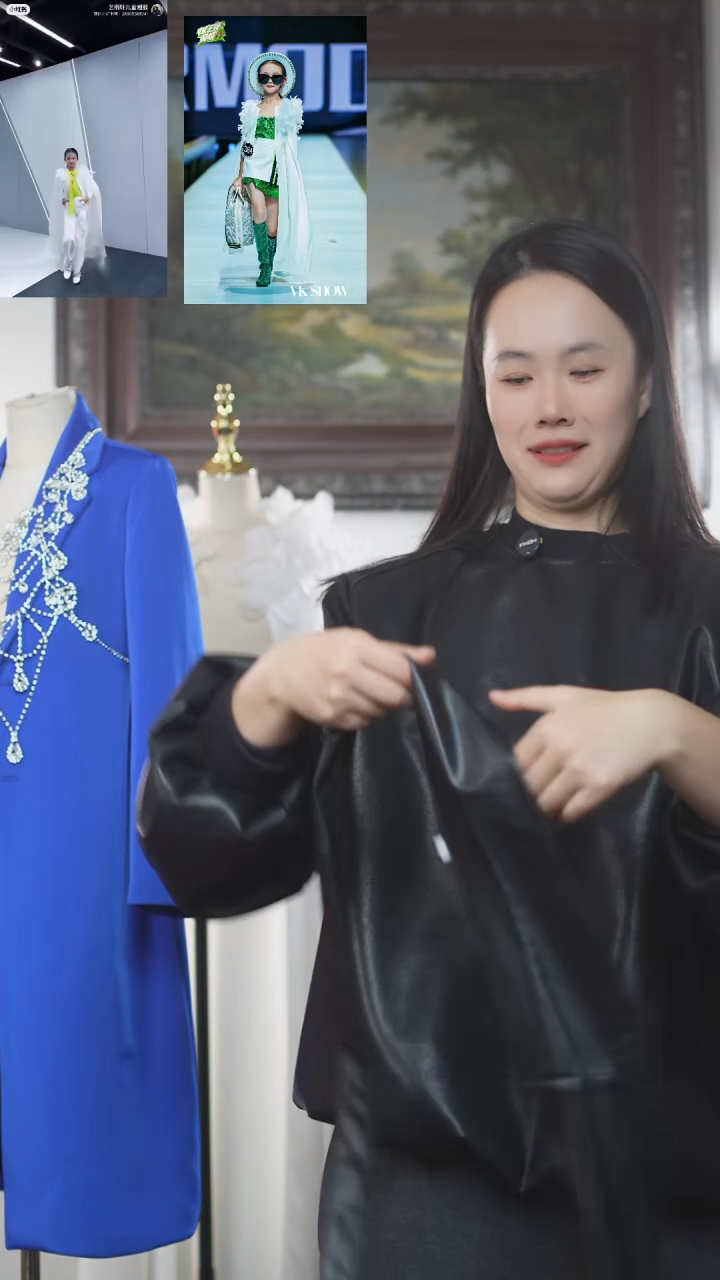 抽**孩黑色假领艺桐轩儿童潮服