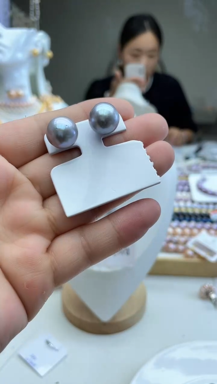 12mm耳钉灰